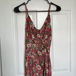 LuLus floor length floral dress, size xs